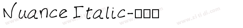 Nuance Italic字体转换